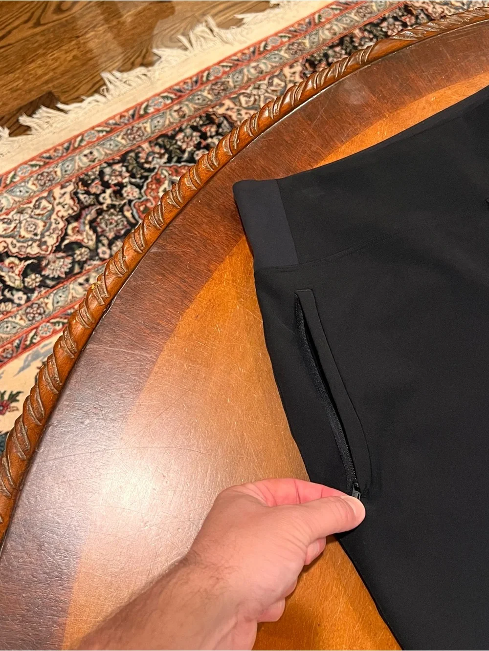 Athleta Endless High Rise Pant Black 12 Tapered Straight Leg Semi-Fitted Travel - Picture 7 of 16